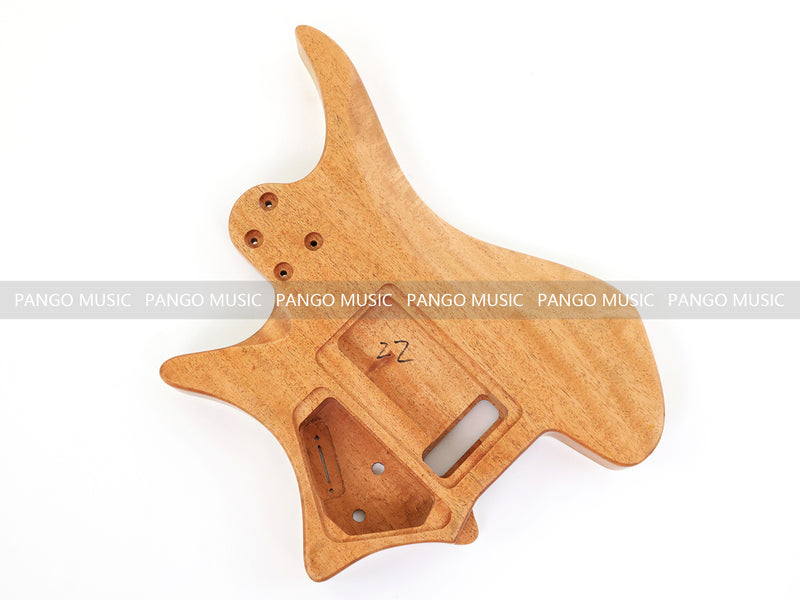 6 String Headless Solid Mahogany Electric Guitar Body with Satin Finish (YMB-001)