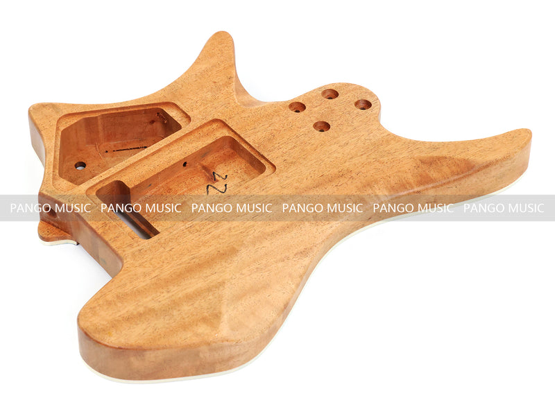 6 String Headless Solid Mahogany Electric Guitar Body with Satin Finish (YMB-001)