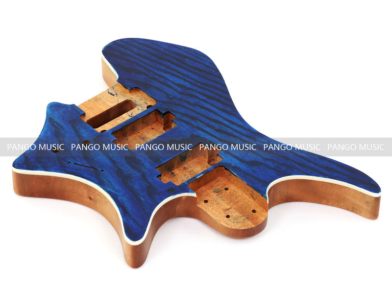 6 String Headless Solid Mahogany Electric Guitar Body with Satin Finish (YMB-001)
