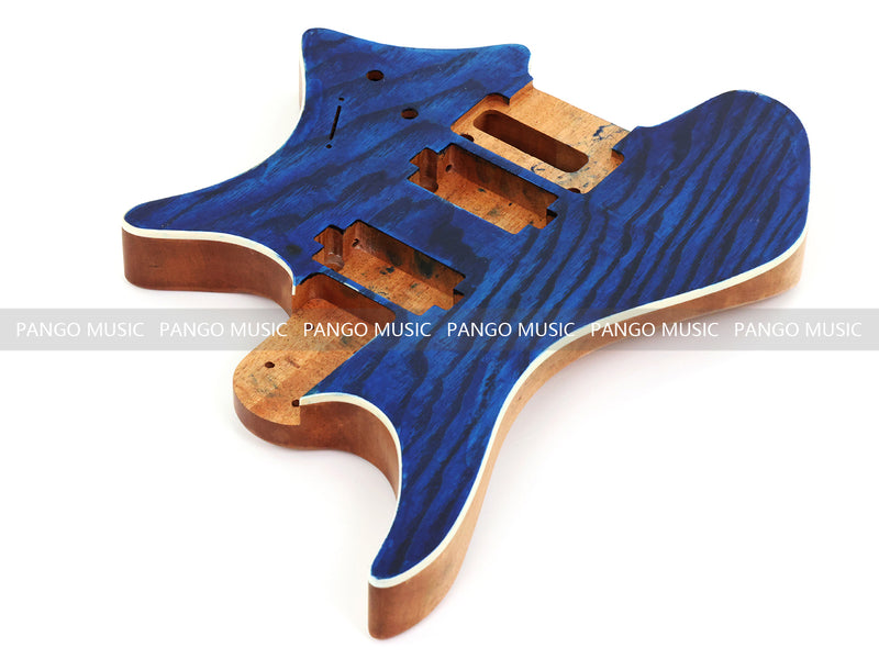 6 String Headless Solid Mahogany Electric Guitar Body with Satin Finish (YMB-001)