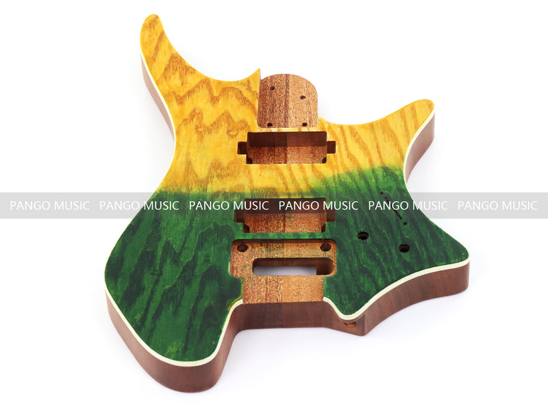 6 String Headless Solid Mahogany Electric Guitar Body with Satin Finish (YMB-002)