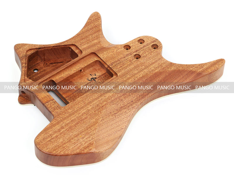 6 String Headless Solid Mahogany Electric Guitar Body with Satin Finish (YMB-002)