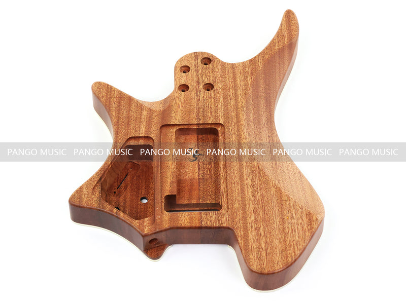 6 String Headless Solid Mahogany Electric Guitar Body with Satin Finish (YMB-002)