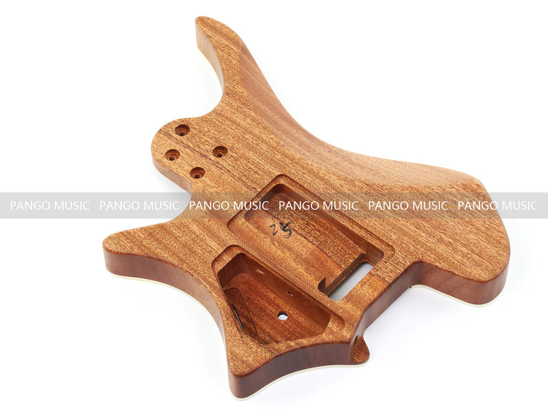 6 String Headless Solid Mahogany Electric Guitar Body with Satin Finish (YMB-002)