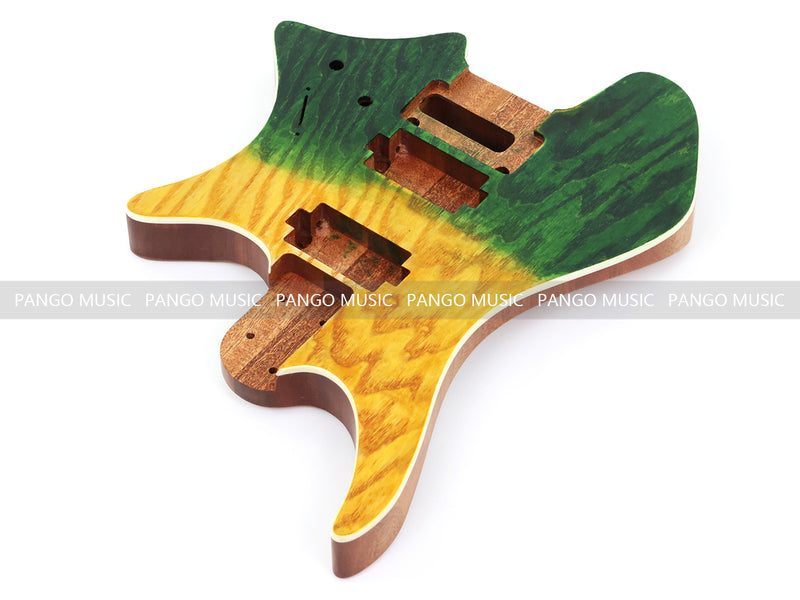 6 String Headless Solid Mahogany Electric Guitar Body with Satin Finish (YMB-002)