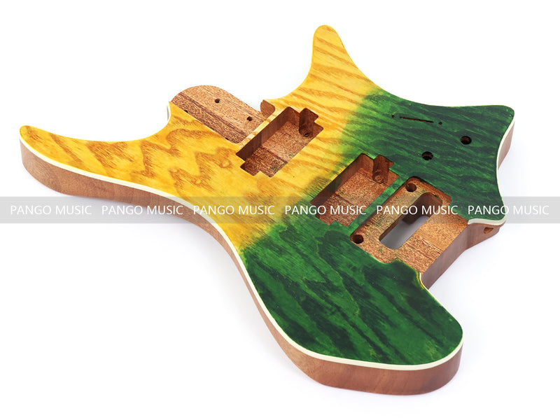 6 String Headless Solid Mahogany Electric Guitar Body with Satin Finish (YMB-002)