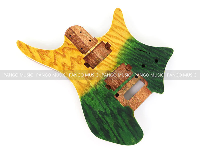 6 String Headless Solid Mahogany Electric Guitar Body with Satin Finish (YMB-002)