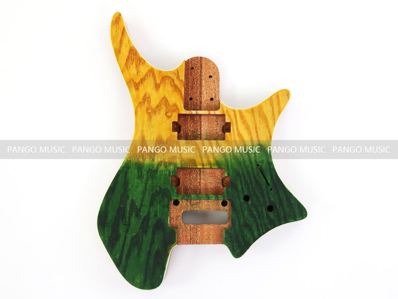 6 String Headless Solid Mahogany Electric Guitar Body with Satin Finish (YMB-002)