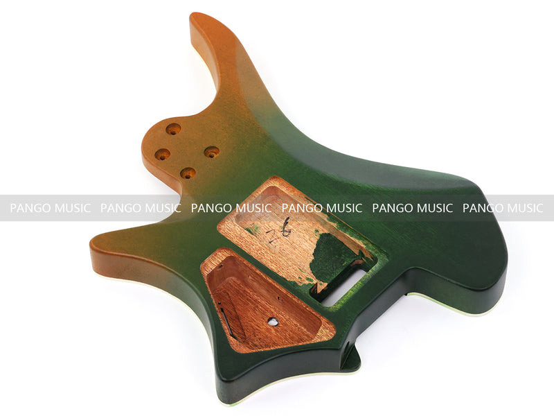 6 String Headless Solid Mahogany Electric Guitar Body with Satin Finish (YMB-003)