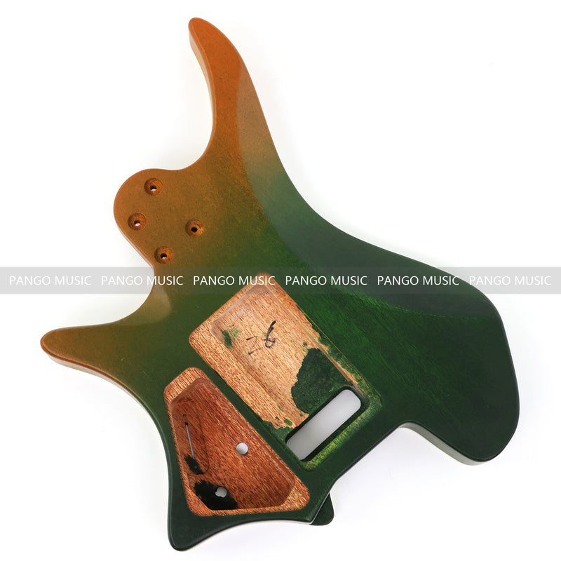 6 String Headless Solid Mahogany Electric Guitar Body with Satin Finish (YMB-003)