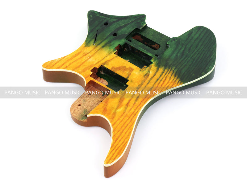 6 String Headless Solid Mahogany Electric Guitar Body with Satin Finish (YMB-003)