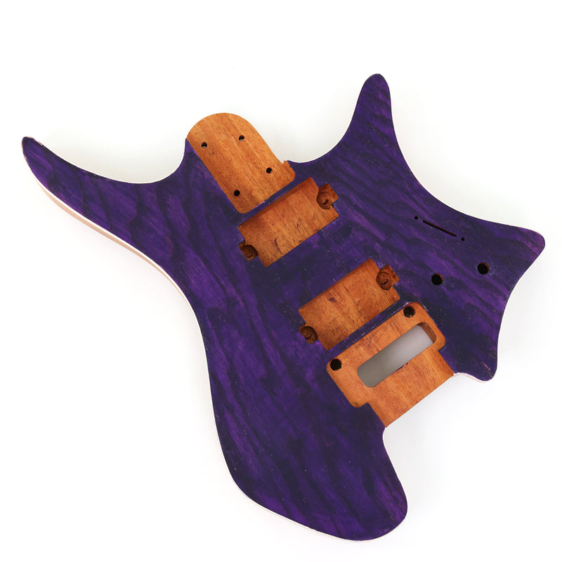 6 String Headless Solid Mahogany Electric Guitar Body with Satin Finish (YMB-004)
