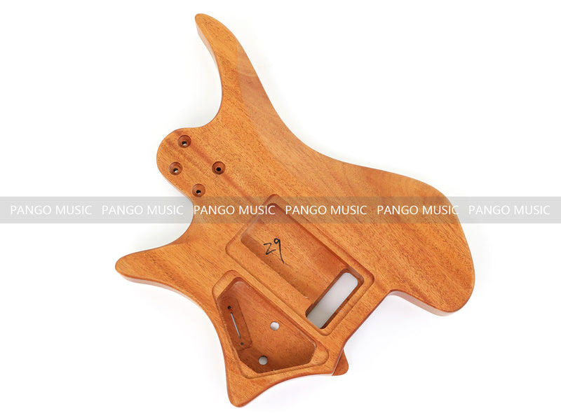 6 String Headless Solid Mahogany Electric Guitar Body with Satin Finish (YMB-004)