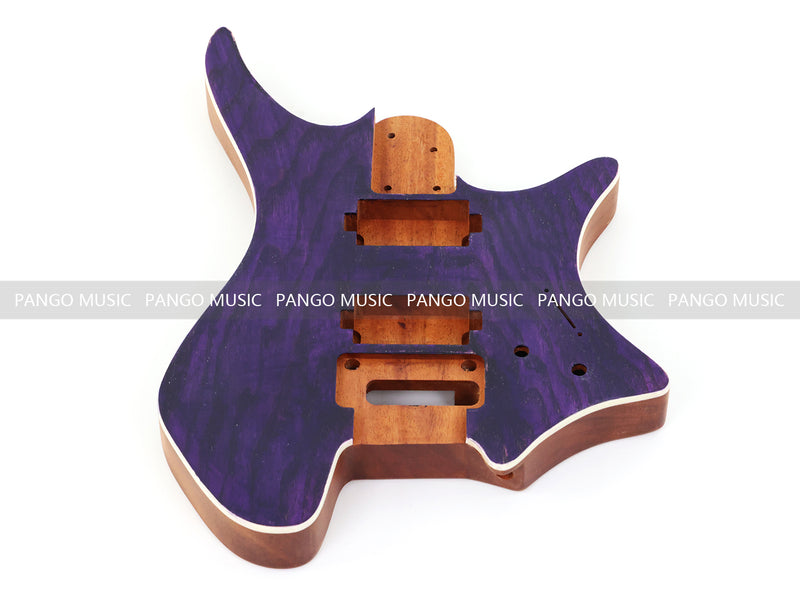 6 String Headless Solid Mahogany Electric Guitar Body with Satin Finish (YMB-004)
