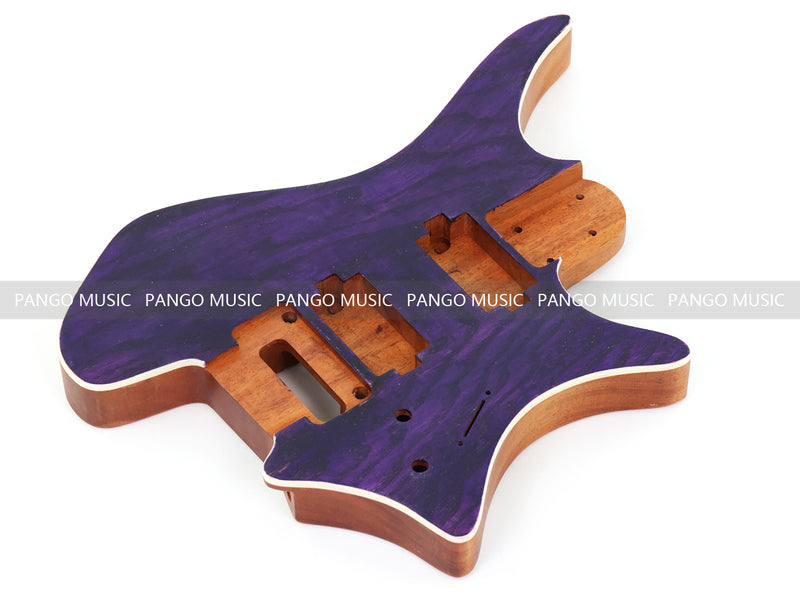 6 String Headless Solid Mahogany Electric Guitar Body with Satin Finish (YMB-004)