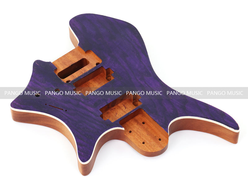 6 String Headless Solid Mahogany Electric Guitar Body with Satin Finish (YMB-004)