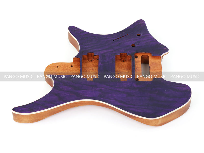 6 String Headless Solid Mahogany Electric Guitar Body with Satin Finish (YMB-004)