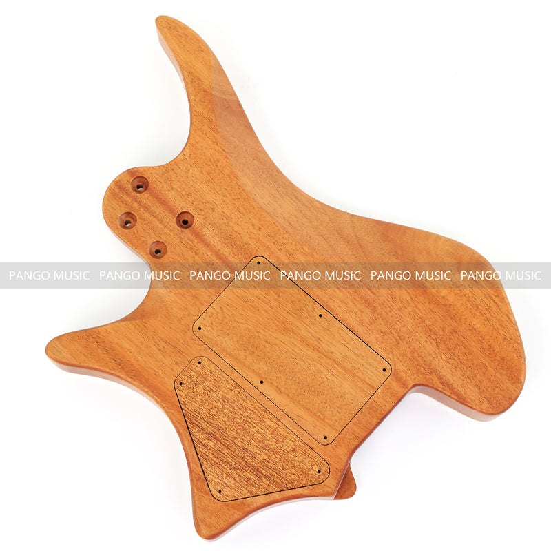 6 String Headless Solid Mahogany Electric Guitar Body with Satin Finish (YMB-004)