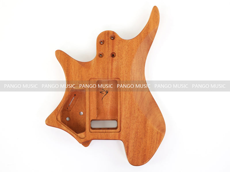 6 String Headless Solid Mahogany Electric Guitar Body with Satin Finish (YMB-004)