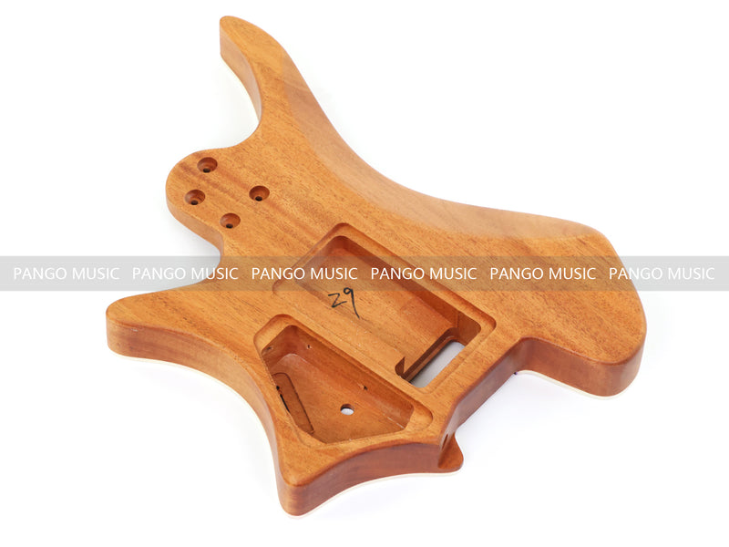 6 String Headless Solid Mahogany Electric Guitar Body with Satin Finish (YMB-004)