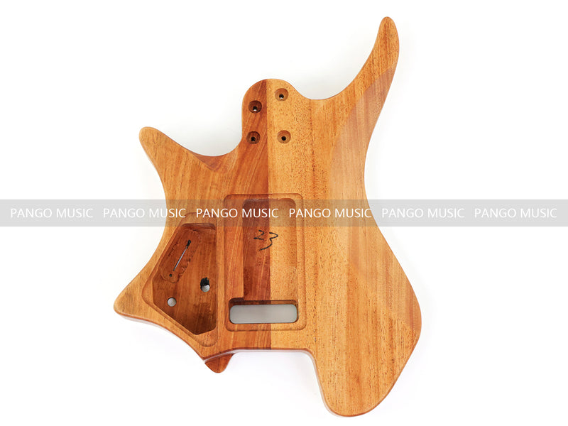 6 String Headless Solid Mahogany Electric Guitar Body with Satin Finish (YMB-005)
