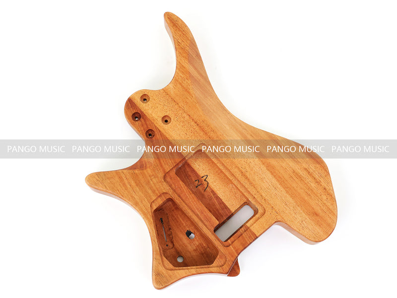 6 String Headless Solid Mahogany Electric Guitar Body with Satin Finish (YMB-005)