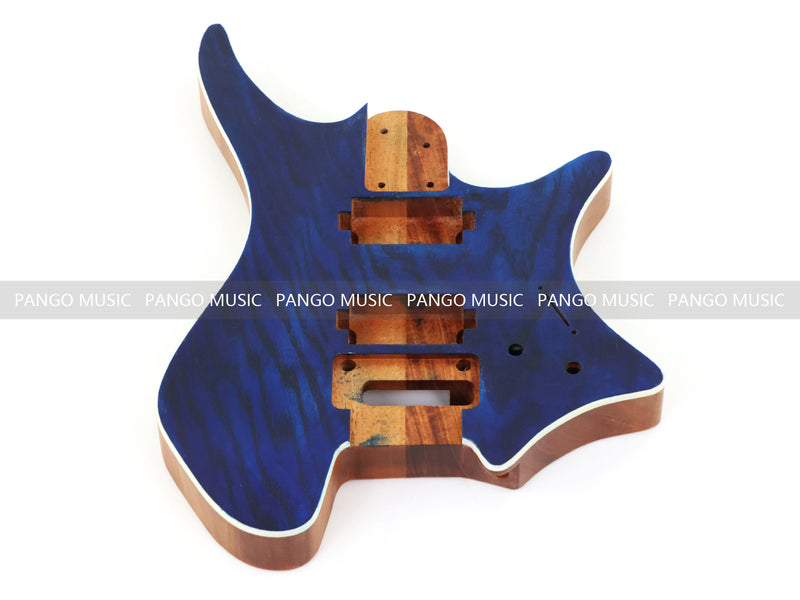 6 String Headless Solid Mahogany Electric Guitar Body with Satin Finish (YMB-005)