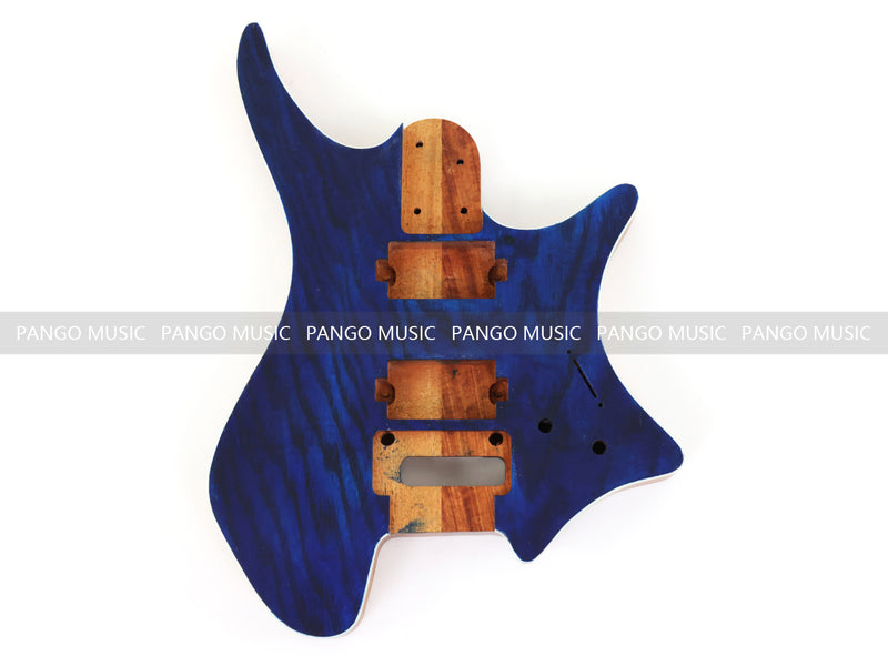 6 String Headless Solid Mahogany Electric Guitar Body with Satin Finish (YMB-005)