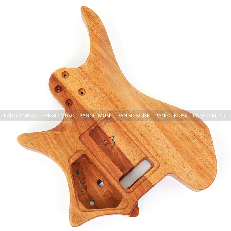 6 String Headless Solid Mahogany Electric Guitar Body with Satin Finish (YMB-005)