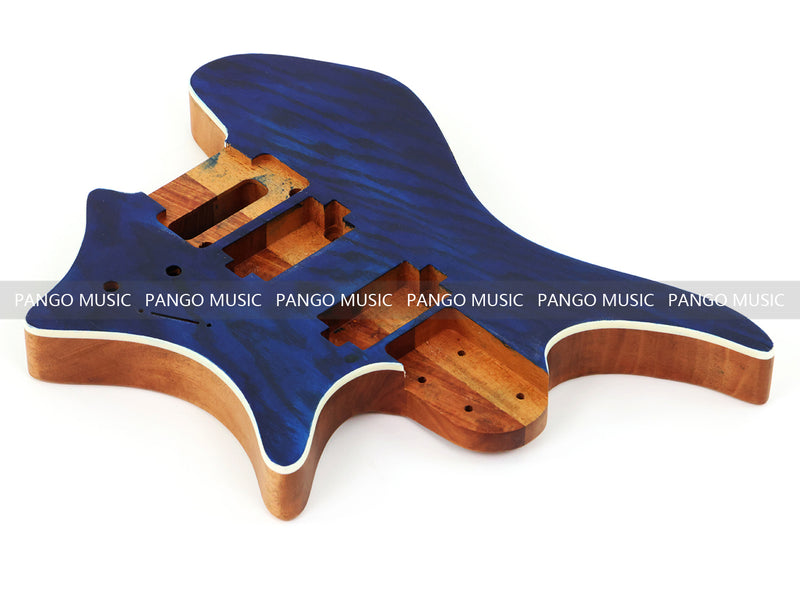 6 String Headless Solid Mahogany Electric Guitar Body with Satin Finish (YMB-005)