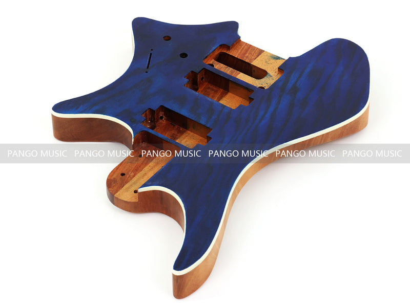 6 String Headless Solid Mahogany Electric Guitar Body with Satin Finish (YMB-005)