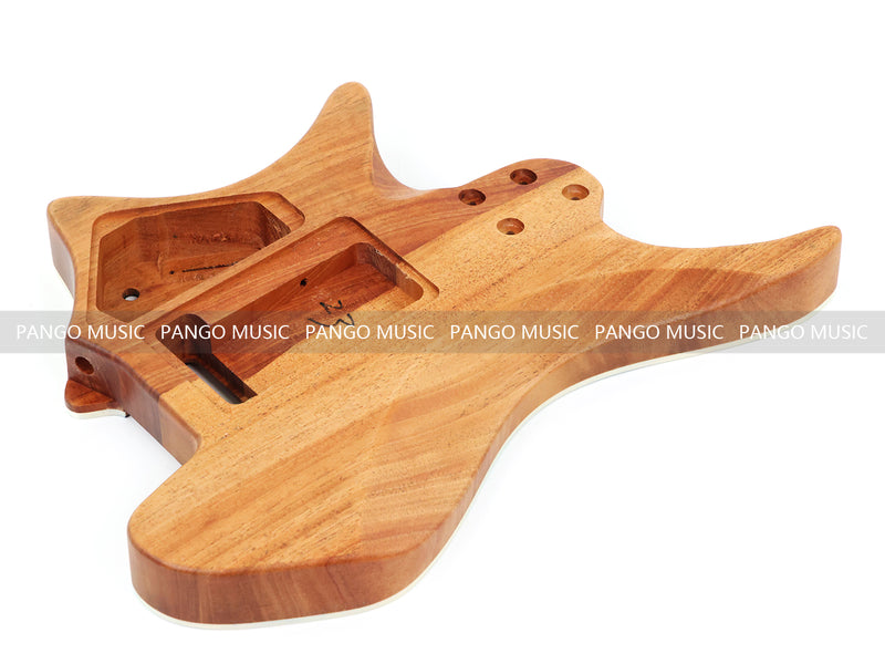 6 String Headless Solid Mahogany Electric Guitar Body with Satin Finish (YMB-005)