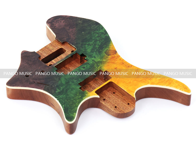 6 String Headless Solid Mahogany Electric Guitar Body with Satin Finish (YMB-006)