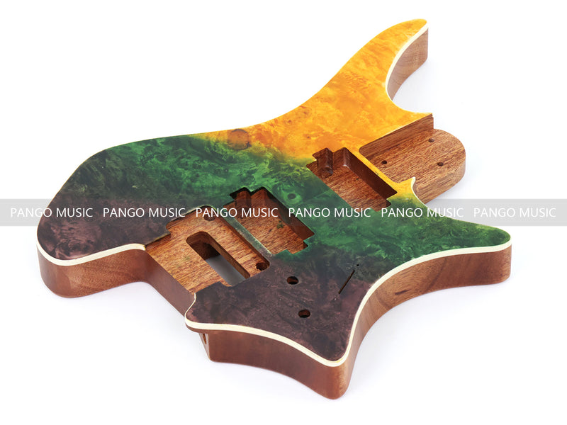 6 String Headless Solid Mahogany Electric Guitar Body with Satin Finish (YMB-006)