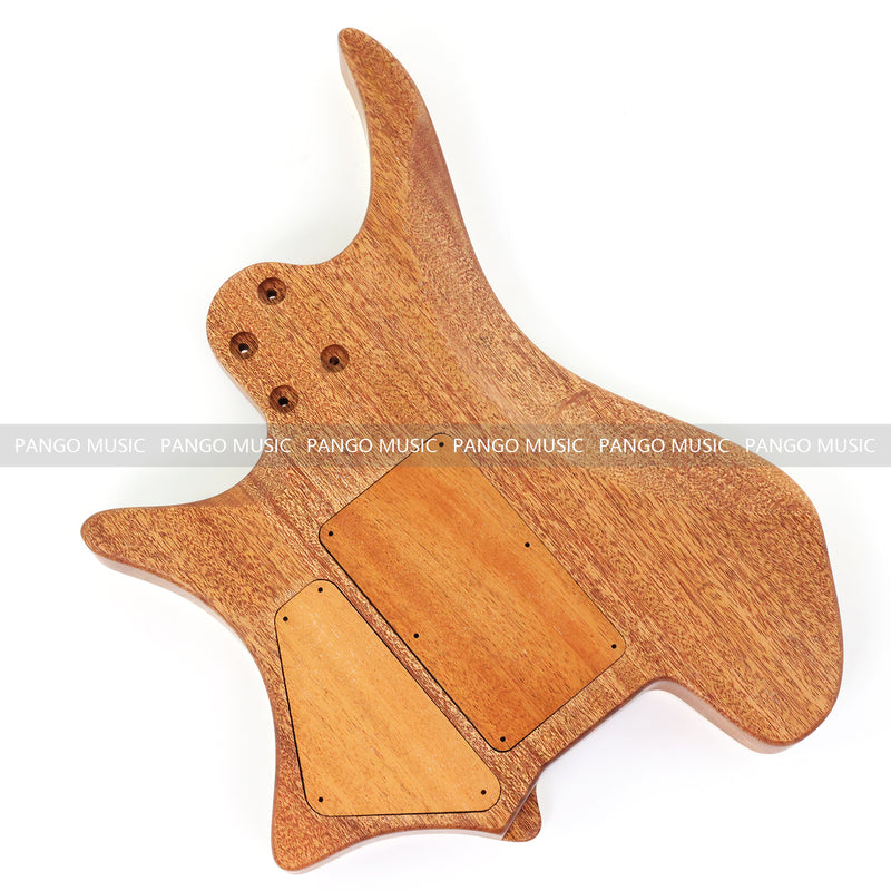 6 String Headless Solid Mahogany Electric Guitar Body with Satin Finish (YMB-006)