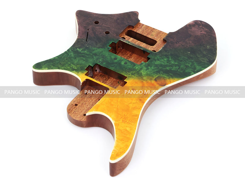 6 String Headless Solid Mahogany Electric Guitar Body with Satin Finish (YMB-006)