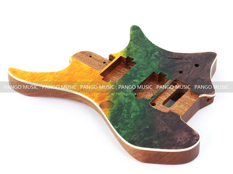 6 String Headless Solid Mahogany Electric Guitar Body with Satin Finish (YMB-006)