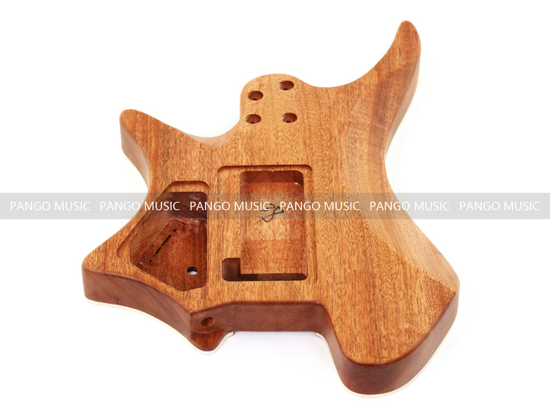 6 String Headless Solid Mahogany Electric Guitar Body with Satin Finish (YMB-007)