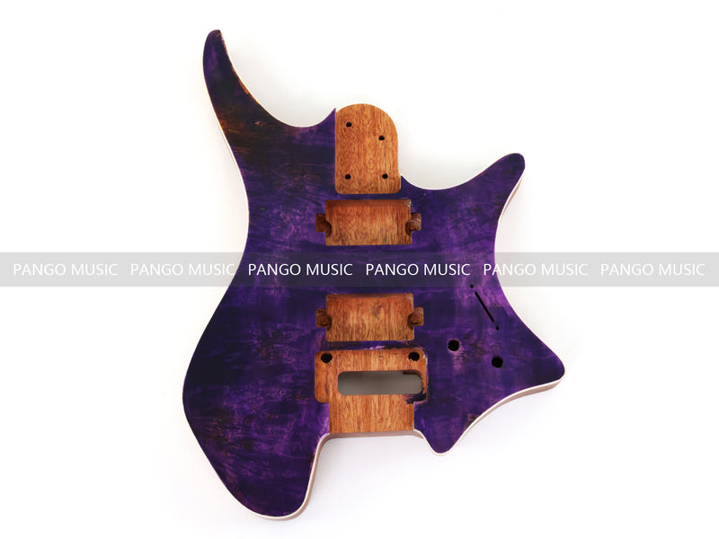 6 String Headless Solid Mahogany Electric Guitar Body with Satin Finish (YMB-007)