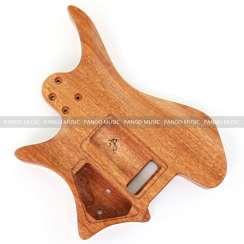 6 String Headless Solid Mahogany Electric Guitar Body with Satin Finish (YMB-007)