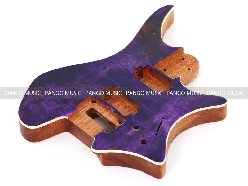 6 String Headless Solid Mahogany Electric Guitar Body with Satin Finish (YMB-007)