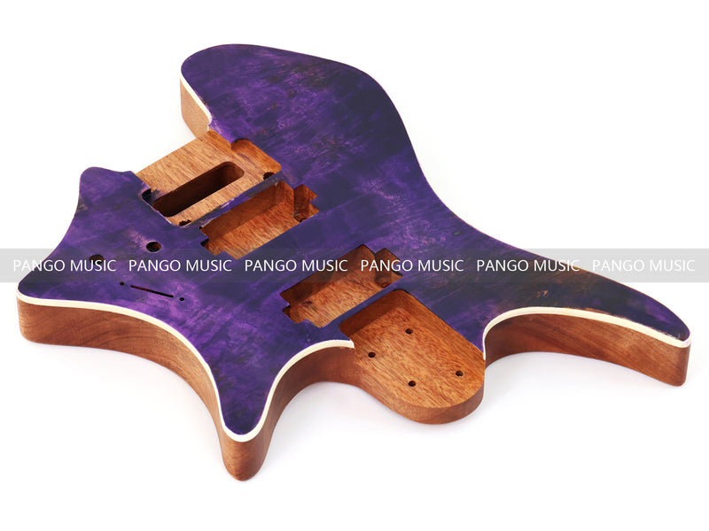 6 String Headless Solid Mahogany Electric Guitar Body with Satin Finish (YMB-007)