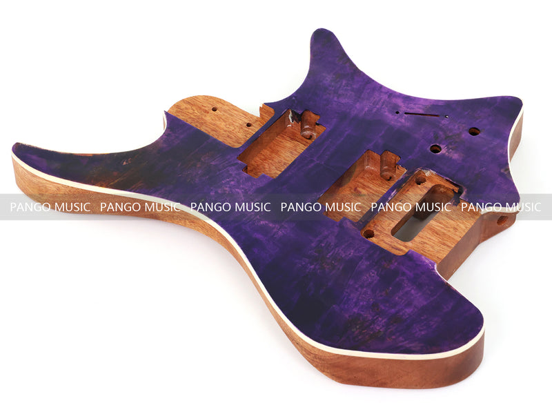 6 String Headless Solid Mahogany Electric Guitar Body with Satin Finish (YMB-007)