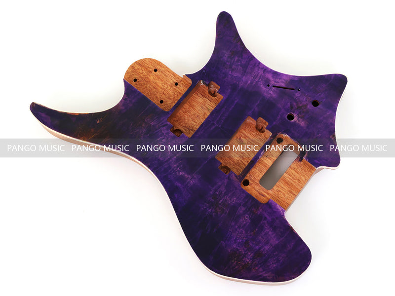 6 String Headless Solid Mahogany Electric Guitar Body with Satin Finish (YMB-007)