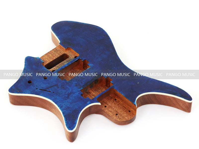 6 String Headless Solid Mahogany Electric Guitar Body with Satin Finish (YMB-008)