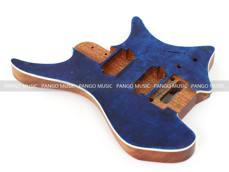 6 String Headless Solid Mahogany Electric Guitar Body with Satin Finish (YMB-008)