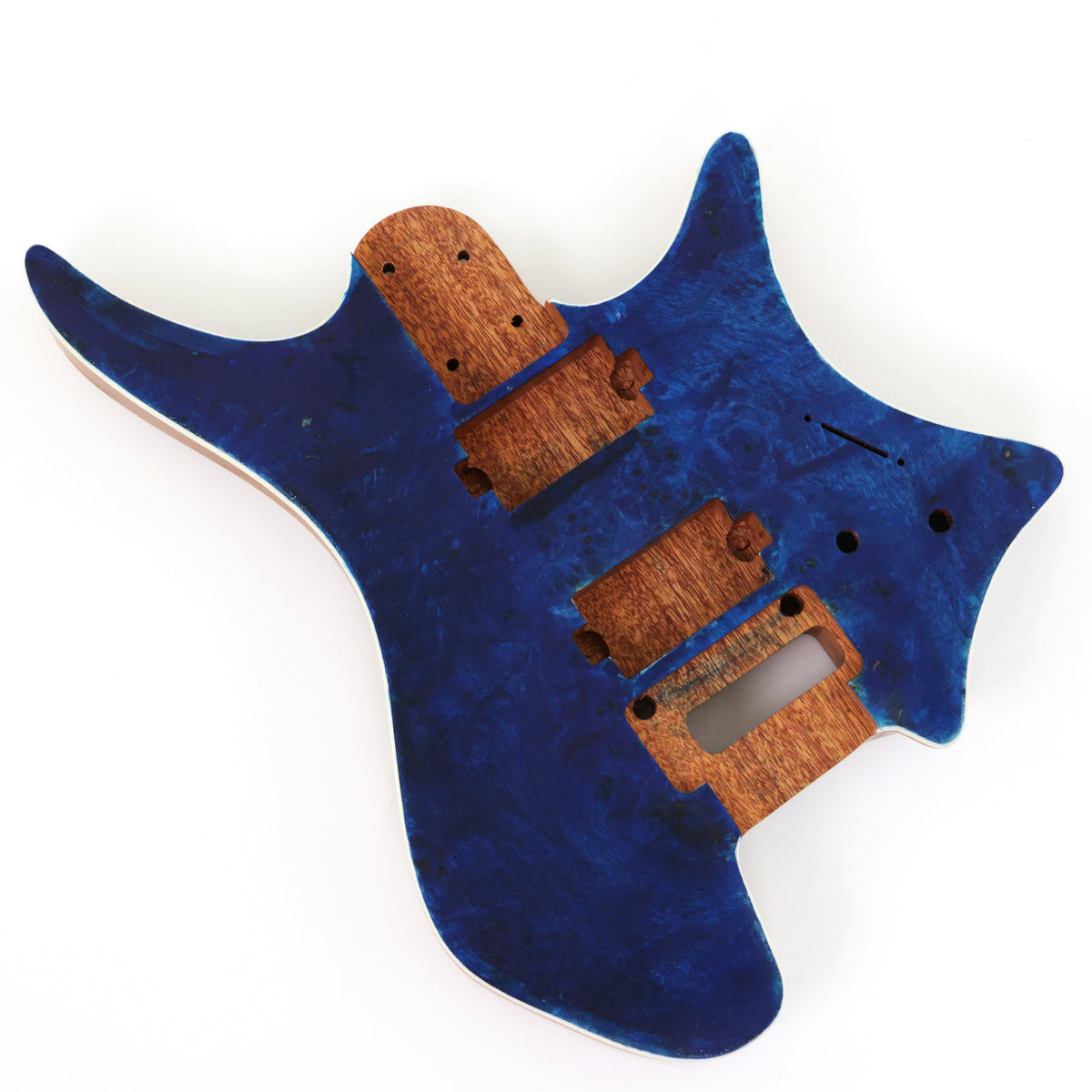 6 String Headless Solid Mahogany Electric Guitar Body with Satin Finis ...