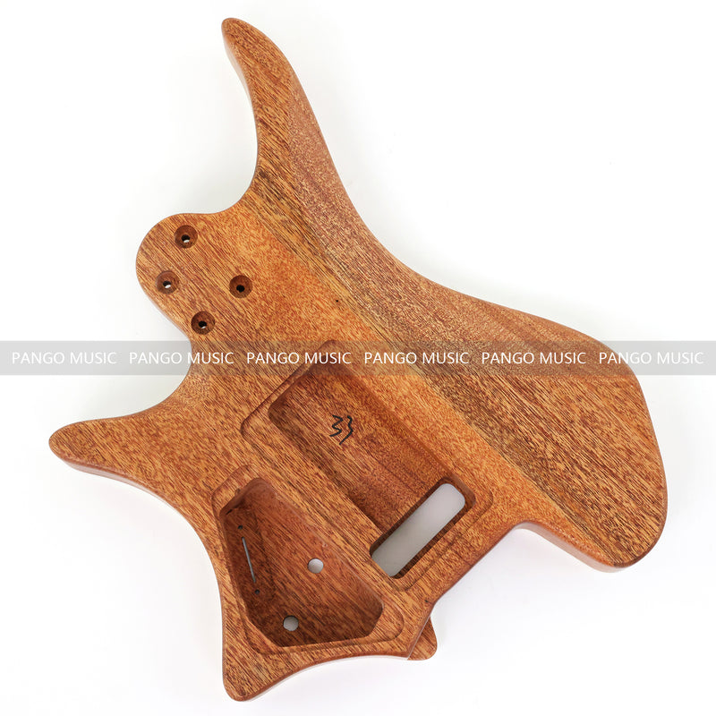 6 String Headless Solid Mahogany Electric Guitar Body with Satin Finish (YMB-008)