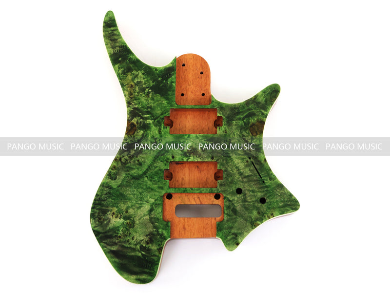 6 String Headless Solid Mahogany Electric Guitar Body with Satin Finish (YMB-009)