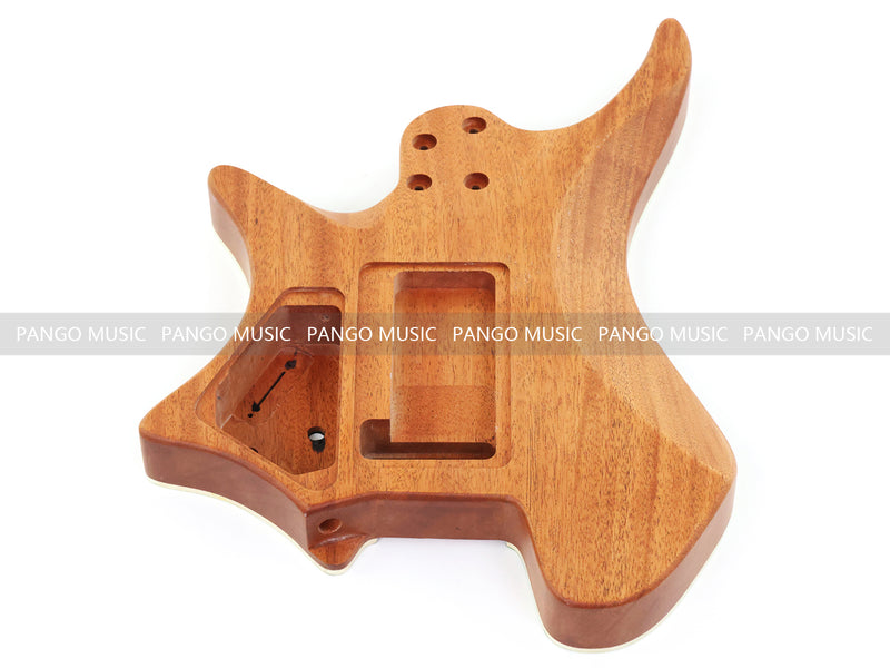 6 String Headless Solid Mahogany Electric Guitar Body with Satin Finish (YMB-009)